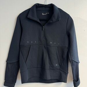 Under Armour Black Quarter Zip, part mesh, size XS/S